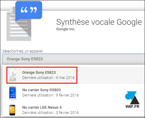 Google Android PlayStore synthese vocale installer