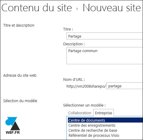 tutoriel configuration SharePoint Server