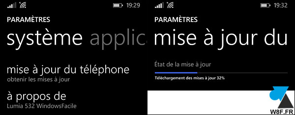 tutoriel upgrade mise à jour smartphone Lumia Windows Phone 8 vers Windows 10 Mobile