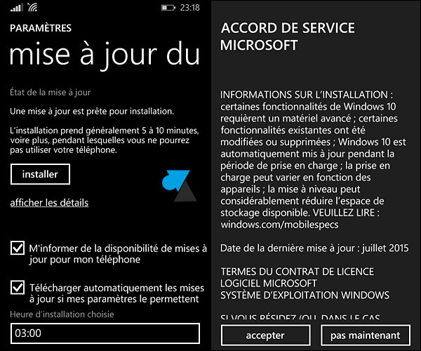 tutoriel upgrade mise à jour smartphone Lumia Windows Phone 8 vers Windows 10 Mobile