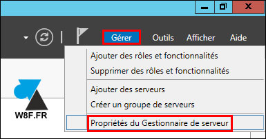 tutoriel Windows Server 2012 R2 désactiver démarrage automatique console Gestionnaire de serveur