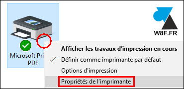 tutoriel Windows 10 configurer renommer imprimante PDF