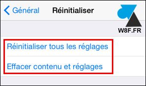 tutoriel effacer réinstaller reset iPhone iPad iPod iOS Apple