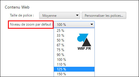 tutoriel navigateur Google Chrome parametres zoom