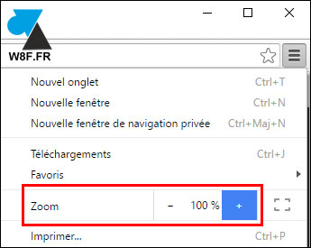 tutoriel Google Chrome zoom page site internet