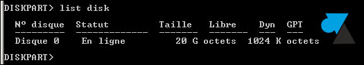tutoriel disque dur Windows diskpart
