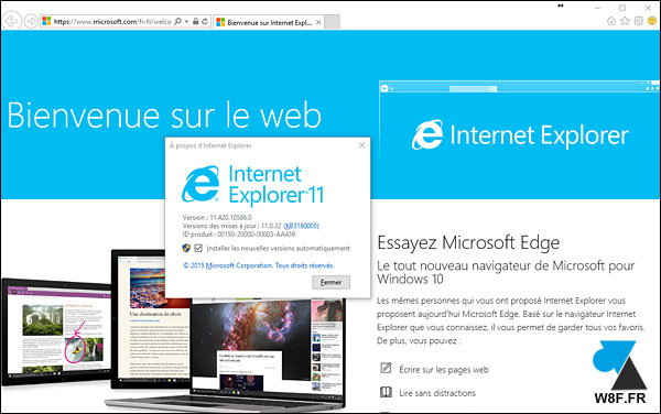 tutoriel Windows 10 W10 IE IE11 Internet Explorer