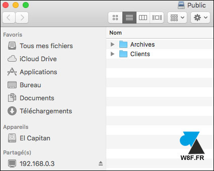 tutoriel Mac OS partage reseau Windows depuis MacOS