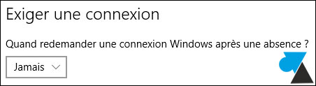 tutoriel supprimer mot de passe sortie veille Windows 10