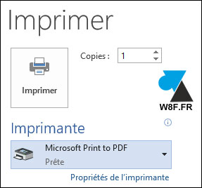 tutoriel imprimer fichier PDF print to pdf Windows 10