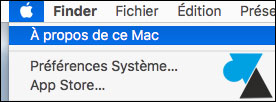 OSX macOS A propos de ce Mac About