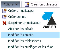 tutoriel Oracle 12c modifier compte utilisateur console Enterprise Manager