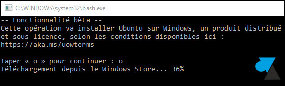 tutoriel Windows 10 installer Bash Linux Unix Ubuntu GNU shell