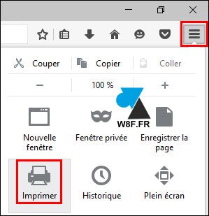 imprimer page web internet fichier PDF Mozilla Firefox