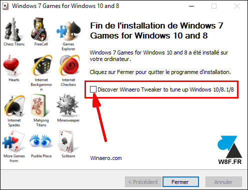 télécharger installer jeux Windows 7 sur Windows 10 Spider Solitaire Demineur Freecell Mahjong