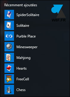 télécharger installer jeux Windows 7 sur Windows 10 Spider Solitaire Demineur Freecell Mahjong