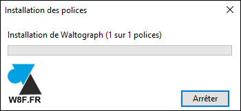 tutoriel Windows 10 installer police caractere OTF TTF