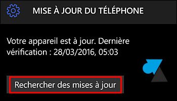 tutoriel Windows 10 Mobile mise à jour update