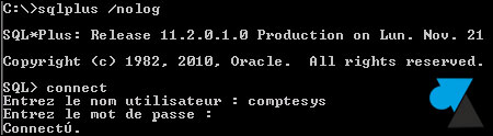 oracle sqlplus cmd