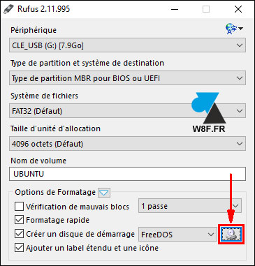 tutoriel créer clé USB Ubuntu Linux Rufus