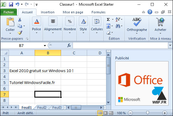 Word et Excel gratuits pour Windows 10 