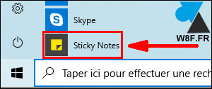 tutoriel Windows 10 pense bete sticky notes post it