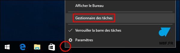 tutoriel Windows 10 Gestionnaire des taches W10