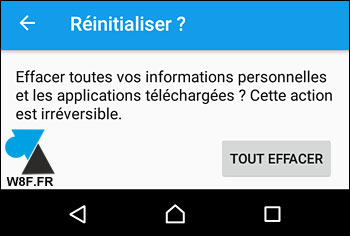 tutoriel reset Sony Xperia smartphone tablette telephone