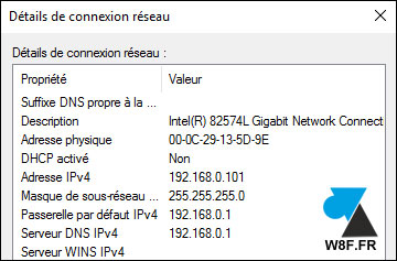 tutoriel Windows 10 adresse IP fixe