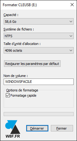 tutoriel formater cle usb disque dur externe