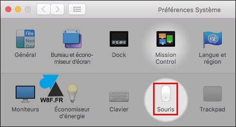 tutoriel macOS Mac souris preferences systeme