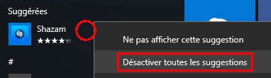 tutoriel Windows 10 supprimer pub publicité menu Démarrer écran accueil