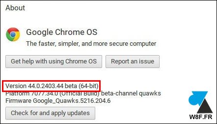 tutoriel Chromebook mise a jour update version