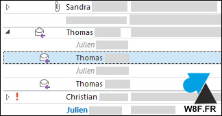 tutoriel Microsoft Outlook afficher vue conversation mail e-mail messages