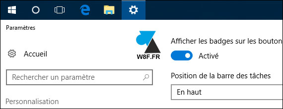 tutoriel Windows 10 deplacer barre des taches menu Demarrer