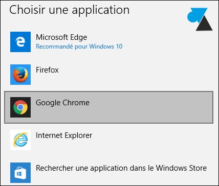 tutoriel Windows 10 modifier application internet par défaut