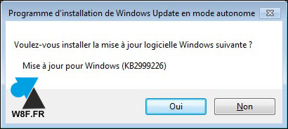 tutoriel telecharger installer Windows KB2999226