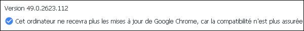 erreur Google Chrome Windows XP Vista