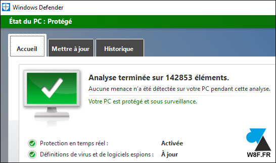 Windows 10 : ouvrir le logiciel antivirus Windows Defender