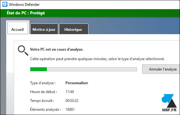 tutoriel Windows 10 Defender analyse antivirus