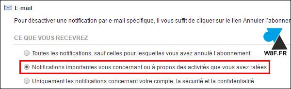 tutoriel Facebook notification mail