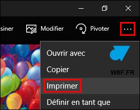 tutoriel imprimer photo Windows 10