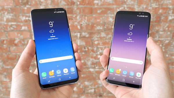 photo smartphone Samsung Galaxy S8 plus vs S7