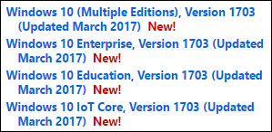 ISO MSDN VL Windows 10 Creators Update 1703