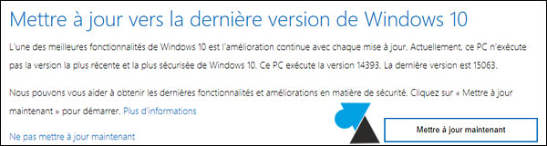 tutoriel telecharger installer mise à jour Windows 10 Creators Update 1703 CU