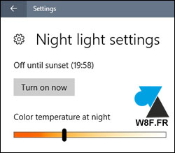 tutoriel Windows 10 Creators Update mode nuit night light