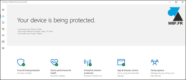 tutoriel Windows 10 Creators Update Windows Defender Security Center centre securite antivirus