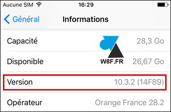 tutoriel Apple iPhone iPad version systeme