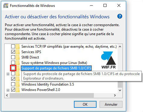 partage smb Windows