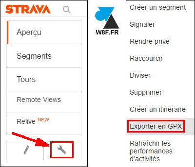 Strava export GPX